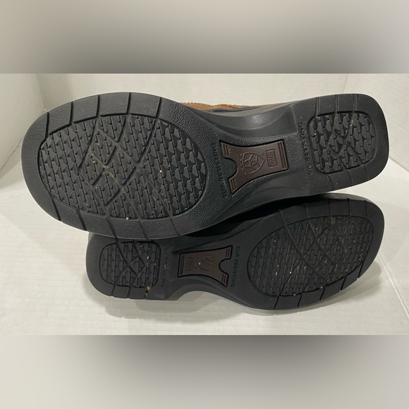 ARIAT STEEL TOE Brown Safety Clogs Slip On Leather Shoes 10002367 Womens 7.5 B - Picture 7 of 9